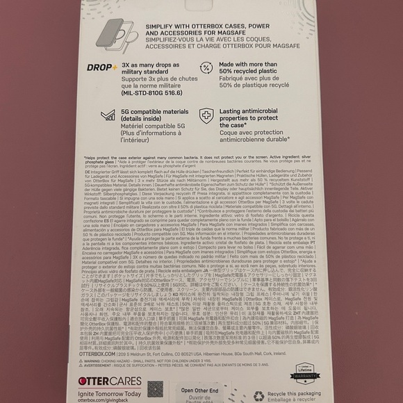 OtterBox iPhone 14 OtterGrip SymmetrySeries Case- built-in grip,snaps to MagSafe - Picture 5 of 9